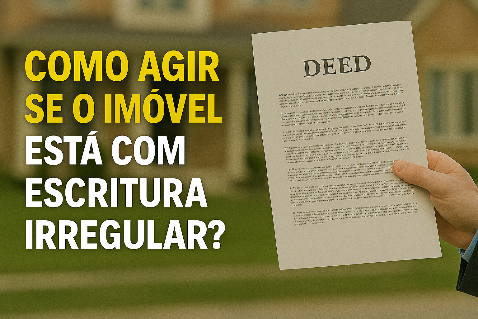Como Agir se o Imóvel Está com Escritura Irregular?